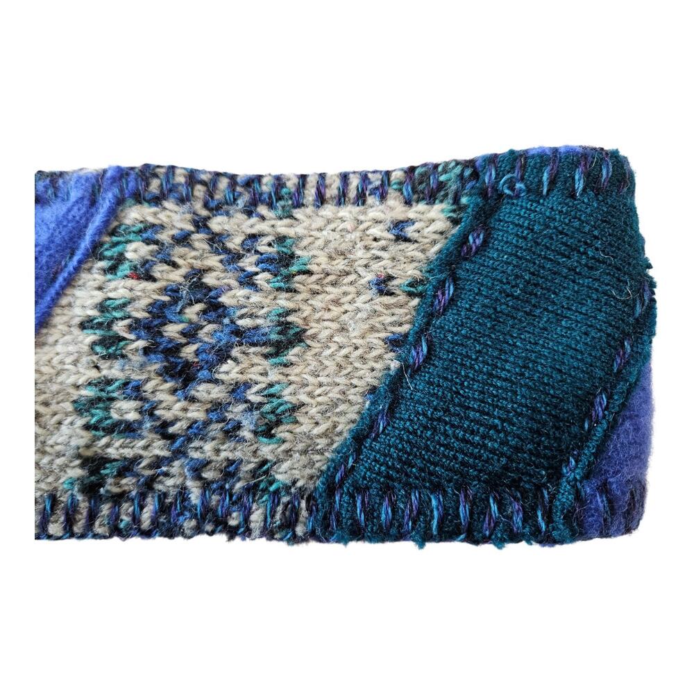 NORTHLAND WOOLEN INC Women's Boho Patchwork Headband Wool with Fleece Lining - Picture 2 of 6